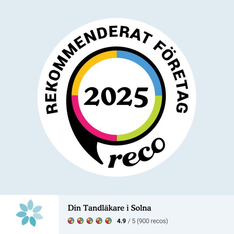 Reco 2025 – rekommenderat företag inom tandvård i Solna | Din Tandläkare i Solna
